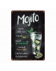 Mojito stare kubański znaki na metalowej blaszce w stylu vintage Pina Colada plakat Bar Pub dekoracje ścienne do domu ciemny bur