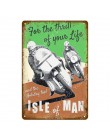 TT Isle Of Man metalowy plakat Retro wyścigi motocyklowe tablica ścienna artystyczny obraz płyta Pub Bar garaż Home Decor Vintag