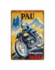 TT Isle Of Man metalowy plakat Retro wyścigi motocyklowe tablica ścienna artystyczny obraz płyta Pub Bar garaż Home Decor Vintag