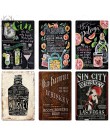 Znaki blaszane plakietka metalowa Vintage koktajl metalowy znak dekoracje ścienne dla człowieka jaskinia Bar Pub Club metalowy o
