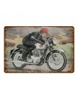 TT Isle Of Man metalowy plakat Retro wyścigi motocyklowe tablica ścienna artystyczny obraz płyta Pub Bar garaż Home Decor Vintag
