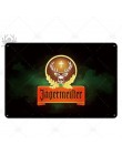 Jagermeister metalowy znak znaki blaszane metalowa płytka tablica metalowa Vintage Pub Bar człowiek jaskinia dekoracje ścienne