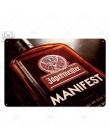 Jagermeister metalowy znak znaki blaszane metalowa płytka tablica metalowa Vintage Pub Bar człowiek jaskinia dekoracje ścienne