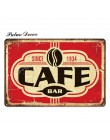 Znak kawy Vintage metalowa plakietka z napisem metalowa klasyczna ściana Decor na kuchenna kawa Bar Cafe retro znak z cyny metal