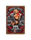 Retro Vintage Home Decor garaż metalowe tabliczki pin up dziewczyna plakat samochód motocykl samolot samolot z Sexy Lady naklejk