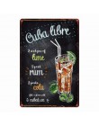Mojito stare kubański znaki na metalowej blaszce w stylu vintage Pina Colada plakat Bar Pub dekoracje ścienne do domu ciemny bur
