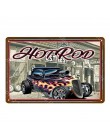 Amerykański autobus ciężarowy samochód metalowa tablica Vintage znaki blaszane Pub Bar dekoracja do garażu Hot Rod plakat dekora