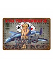 Retro Vintage Home Decor garaż metalowe tabliczki pin up dziewczyna plakat samochód motocykl samolot samolot z Sexy Lady naklejk