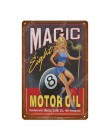 Retro Vintage Home Decor garaż metalowe tabliczki pin up dziewczyna plakat samochód motocykl samolot samolot z Sexy Lady naklejk