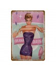 Retro Vintage Home Decor garaż metalowe tabliczki pin up dziewczyna plakat samochód motocykl samolot samolot z Sexy Lady naklejk