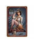 Retro Vintage Home Decor garaż metalowe tabliczki pin up dziewczyna plakat samochód motocykl samolot samolot z Sexy Lady naklejk