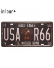 66 Route Group tablica rejestracyjna metalowa płytka numer samochodu znaki blaszane Bar Pub Cafe Home Decor metalowy znak garaż 