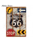 Route 66 znak blaszany Vintage metalowy znak plakietka metalowa Vintage Retro garaż dekoracje ścienne dla Bar Pub Club Man jaski