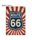 Route 66 znak blaszany Vintage metalowy znak plakietka metalowa Vintage Retro garaż dekoracje ścienne dla Bar Pub Club Man jaski