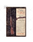 Pistolety Vintage znak puszka tablica metalowa Vintage Retro metalowy znak dekoracje ścienne dla człowieka jaskinia pistolet skl