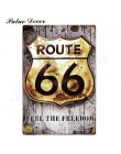 Route 66 znak blaszany Vintage metalowy znak plakietka metalowa Vintage Retro garaż dekoracje ścienne dla Bar Pub Club Man jaski