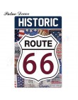 Route 66 znak blaszany Vintage metalowy znak plakietka metalowa Vintage Retro garaż dekoracje ścienne dla Bar Pub Club Man jaski