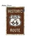 Route 66 znak blaszany Vintage metalowy znak plakietka metalowa Vintage Retro garaż dekoracje ścienne dla Bar Pub Club Man jaski