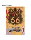 Route 66 znak blaszany Vintage metalowy znak plakietka metalowa Vintage Retro garaż dekoracje ścienne dla Bar Pub Club Man jaski