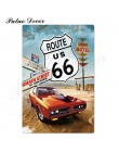 Route 66 znak blaszany Vintage metalowy znak plakietka metalowa Vintage Retro garaż dekoracje ścienne dla Bar Pub Club Man jaski