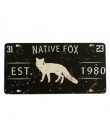 Metalowe malowanie znak znaki blaszane Native Fox Vintage Tintin tablica rejestracyjna tablica plakat wystrój ścian barowych dek