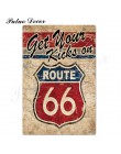 Route 66 znak blaszany Vintage metalowy znak plakietka metalowa Vintage Retro garaż dekoracje ścienne dla Bar Pub Club Man jaski