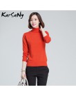 Sweter z golfem kobiety Plus rozmiar wełniany, długi rękaw damski sweter z kaszmiru kobiety Pull Femme Hiver swetry damskie 2019