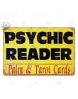 Tarot metalowy plakat tablica Metal Vintage medium metalowy znak znak blaszany dekoracje ścienne do wróżenia sklep metalowy obra