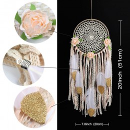 OurWarm łapacz snów Boho Home wisząca dekoracja Dreamcatcher jednorożec księżyc sowa dekoracja kwiatowa wesele prezenty dla gośc