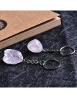 1 PC natural rose quartz brelok kryształ rock mineralnej biżuteria proste moda para dekoracji DIY prezent tendencja wisiorek