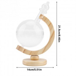 Twórczy Globe-Shaped barometr chemiczny butelka pulpit stacja pogodowa prognoza pogody bombka przezroczysta barometr chemiczny H