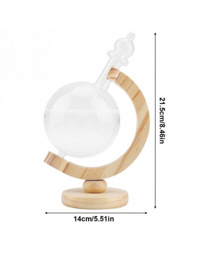 Twórczy Globe-Shaped barometr chemiczny butelka pulpit stacja pogodowa prognoza pogody bombka przezroczysta barometr chemiczny H