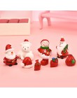 1-7 sztuk/zestaw miniaturowe choinki święty mikołaj bałwany Terrarium akcesoria pudełko wróżka figurki ogrodowe lalki wystrój do