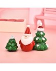 1-7 sztuk/zestaw miniaturowe choinki święty mikołaj bałwany Terrarium akcesoria pudełko wróżka figurki ogrodowe lalki wystrój do