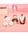 1-7 sztuk/zestaw miniaturowe choinki święty mikołaj bałwany Terrarium akcesoria pudełko wróżka figurki ogrodowe lalki wystrój do