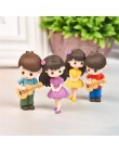 1 para śliczne miłośników para figurki miniaturowe rzemiosło z gitarą Ornament bajki wystrój ogrodu akcesoria do dekoracji domu