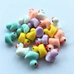 20 sztuk śliczne miniaturowa figurka ozdoby dla domu żółte kaczuszki figurka miniatura dla fairy garden wielkanoc decor Slime Ch