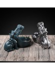 VILEAD 22cm żywica Hippo figurki brelok pulpit dekoracji akcesoria do domu ganek pilot zdalnego sterowania przechowywania zwierz