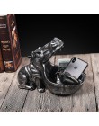 VILEAD 22cm żywica Hippo figurki brelok pulpit dekoracji akcesoria do domu ganek pilot zdalnego sterowania przechowywania zwierz
