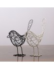 VILEAD 9 ''żelazne figurki ptaków 2 kolory abstrakcyjne ptaki miniatury Vintage figurka zwierzątko kreatywny prezent do dekoracj