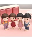 1 zestaw Cute Little Lovers miniaturowy krajobraz ozdoba DIY dom ogród domek dla lalek miłośnicy pary Ornament świąteczny prezen