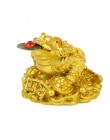 Feng Shui ropucha pieniądze przynoszące szczęście bogactwo chińska złota żaba ropucha moneta dekoracja biurowa ozdoby stołowe sz
