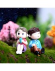 1 zestaw Mini stołek pary lalki bajki miniatury ogrodowe wystrój domek dla lalek/Terrarium figurki figurka DIY mikro element dek