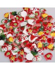 Mix wzorów 30 sztuk choinki buty prezent w kształcie bałwanka deser Cartoon DIY żywica Flatback Cabochon szczęście torba DIY prz