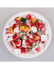 Mix wzorów 30 sztuk choinki buty prezent w kształcie bałwanka deser Cartoon DIY żywica Flatback Cabochon szczęście torba DIY prz