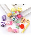30 sztuk/partia Mix kolory projekt Cabochons mieszkanie powrót żywica brokat pastelowe konfetti cukierki żywica dla dzieci DIY o