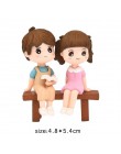 1 para śliczne miłośników para figurki miniaturowe rzemiosło z gitarą Ornament bajki wystrój ogrodu akcesoria do dekoracji domu