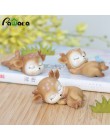 Śpiące dziecko Deer statua Mini 3D Deer figurka rzemiosło żywiczne dekoracja dla domu ogród samochód stół ornament dekoracyjny p
