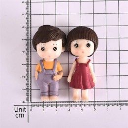 1 zestaw Cute Little Lovers miniaturowy krajobraz ozdoba DIY dom ogród domek dla lalek miłośnicy pary Ornament świąteczny prezen