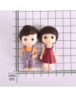 1 para śliczne miłośników para figurki miniaturowe rzemiosło z gitarą Ornament bajki wystrój ogrodu akcesoria do dekoracji domu